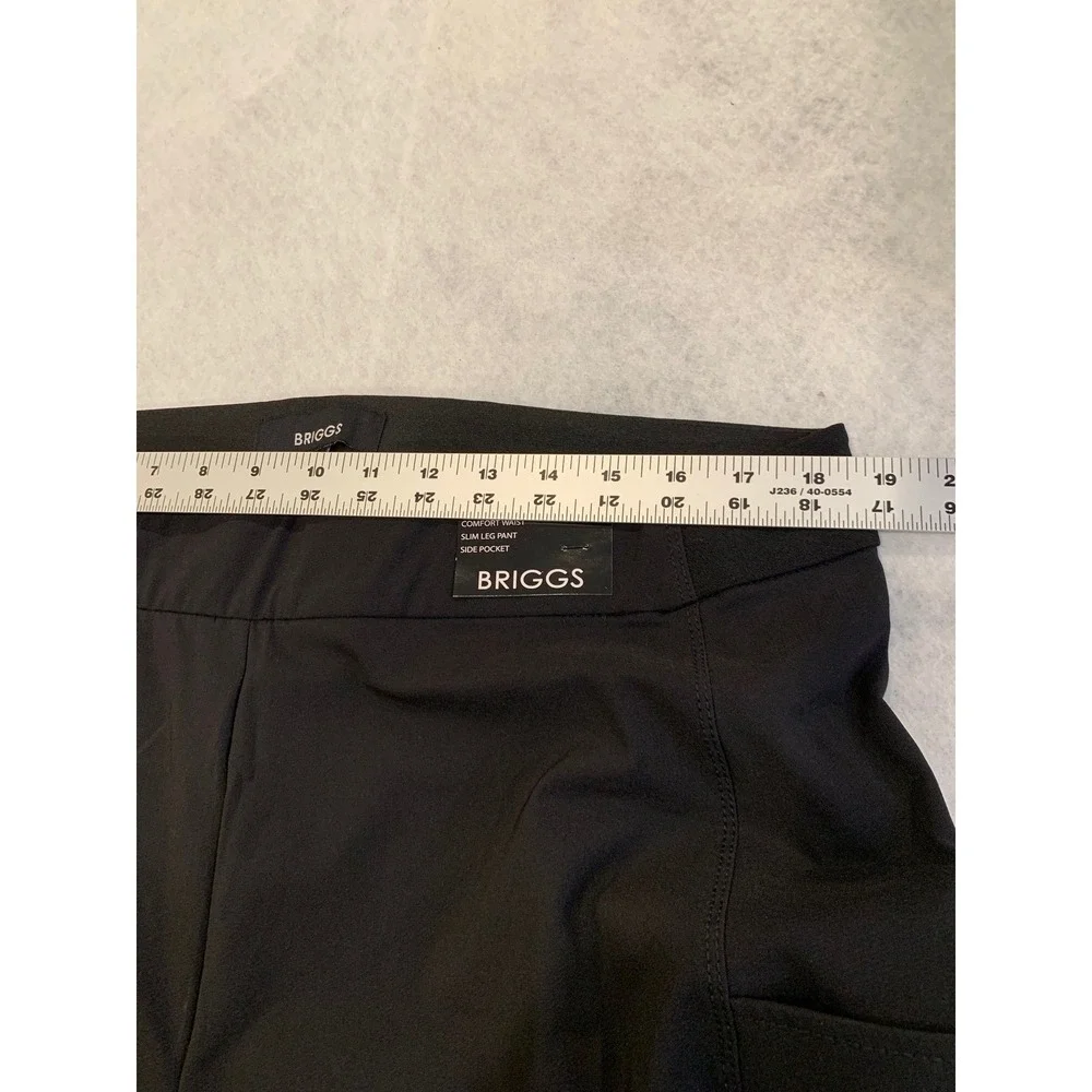 NWT Slim Leg Pull-On Pant XL Black Stretch Quiet Luxury Professional Womens work - Picture 7 of 10